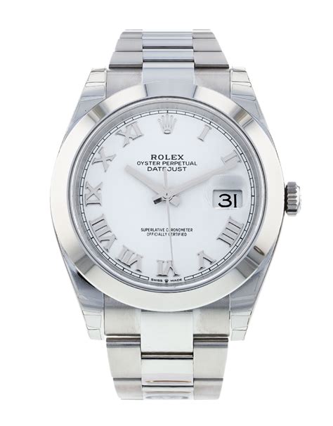 datejust 41 bianco